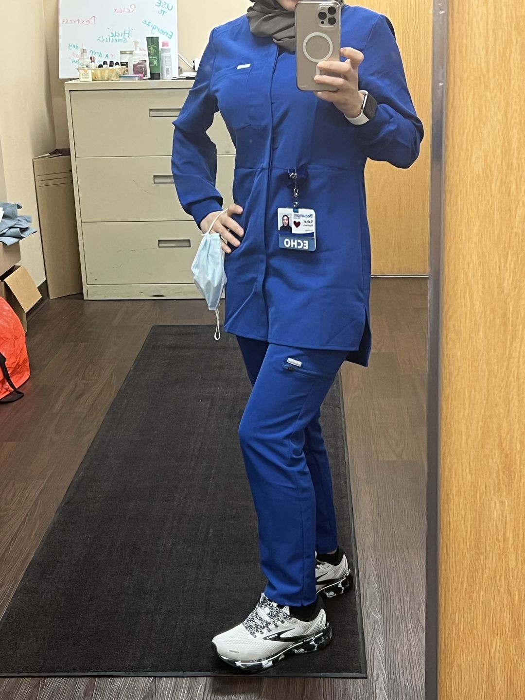 Customer photo review of The Essential Scrub Top 2.0
