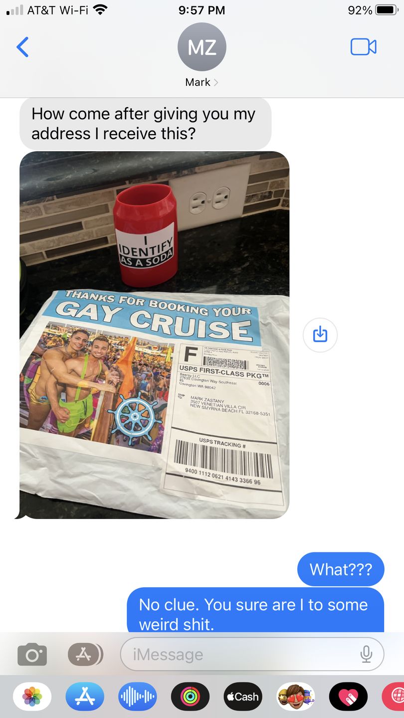 Customer photo review of Gay Cruise Prank Package