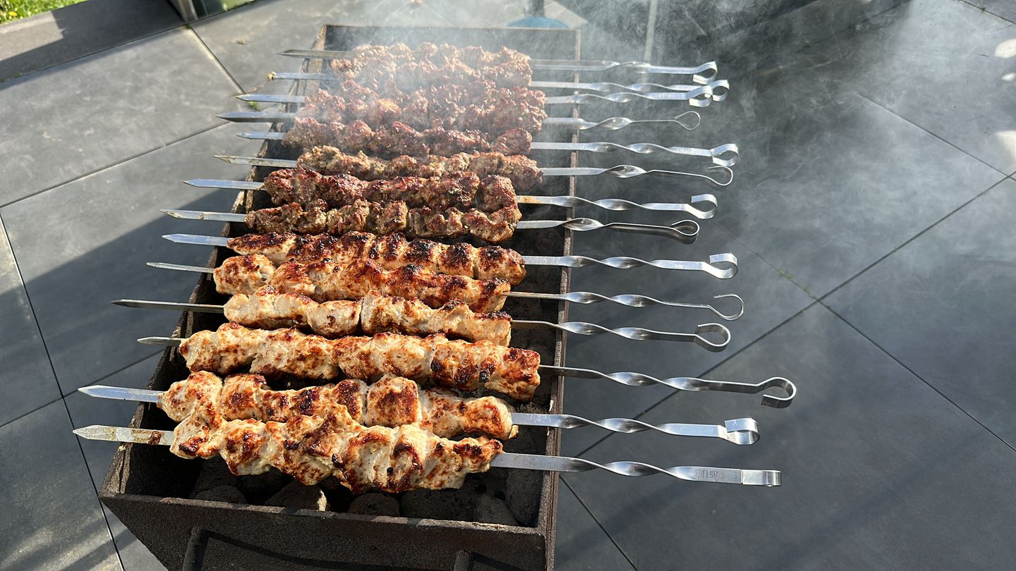Customer photo review of Lamm-Schaschlik Knoblauch-Pfeffer – würzig mariniert aus der Keule | mySchaschlik