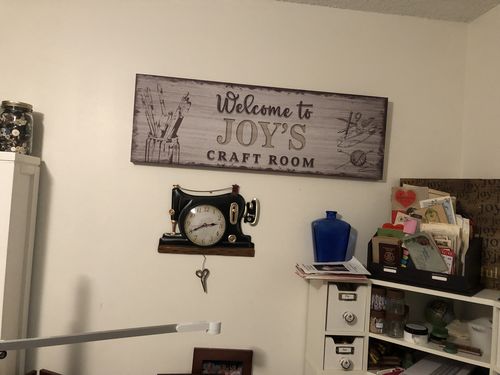 Customer photo review of Craft Room Sign | Customizable Canvas
