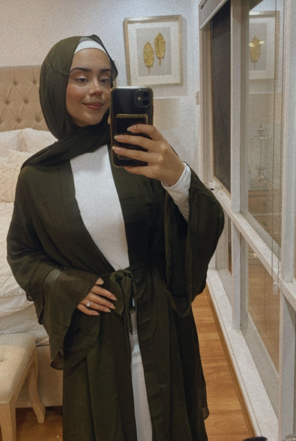 Customer photo review of Layered Aisha Abaya with Hijab - Khaki