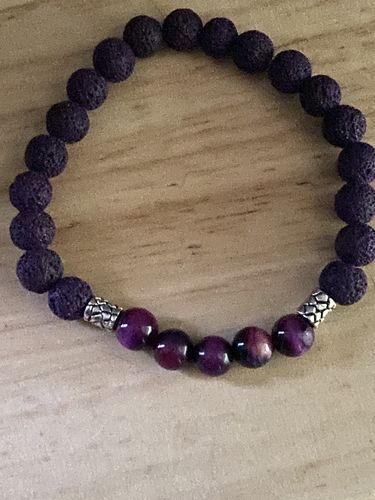 Customer photo review of 15.5" 8mm/10mm Dyed red purple dream tiger eye stone round beads