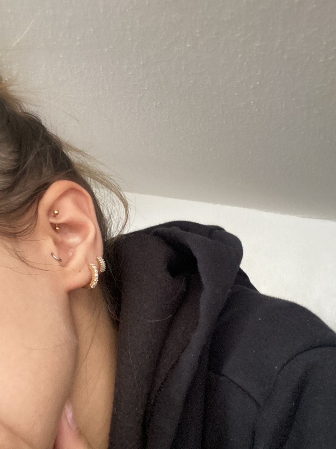 Customer photo review of Simple Dot Rook Piercing | Chirurgenstahl