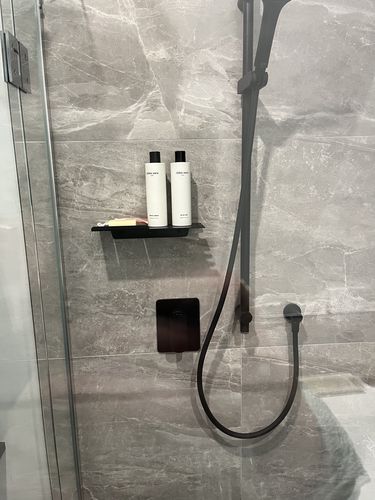 Customer photo review of FOLD Shower Shelf 280