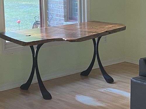 Customer photo review of Metal Table Legs - 421 Xeni - 27W, 28H inch - Set of 2 pcs - Flowyline