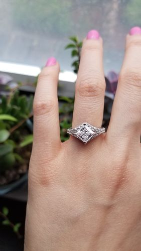 Customer photo review of CZ Ring in Sterling Silver