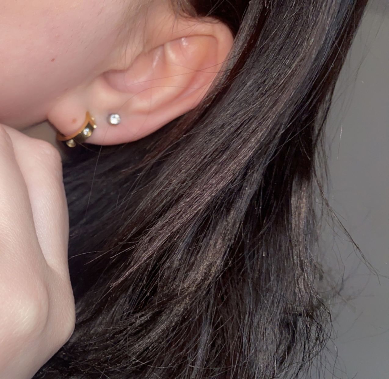 Customer photo review of Arianna Ohrstecker | 18K vergoldet