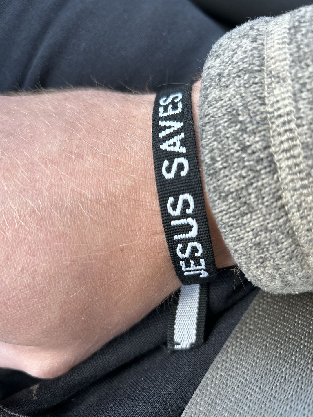 Customer photo review of Jesus Saves Bracelet