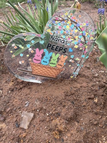 Customer photo review of Personalized Heart-Shaped Acrylic Plaque - Gift For Grandma - Grandma's Peeps