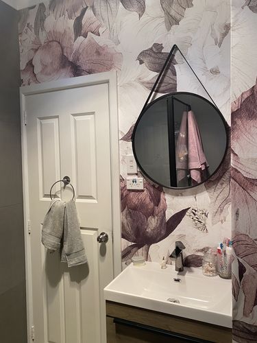 Customer photo review of Oversized Floral Bloom - Custom Sized Wallpaper Mural (per m2)