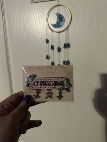 Customer photo review of TXT 2023 World Tour Enamel Pins