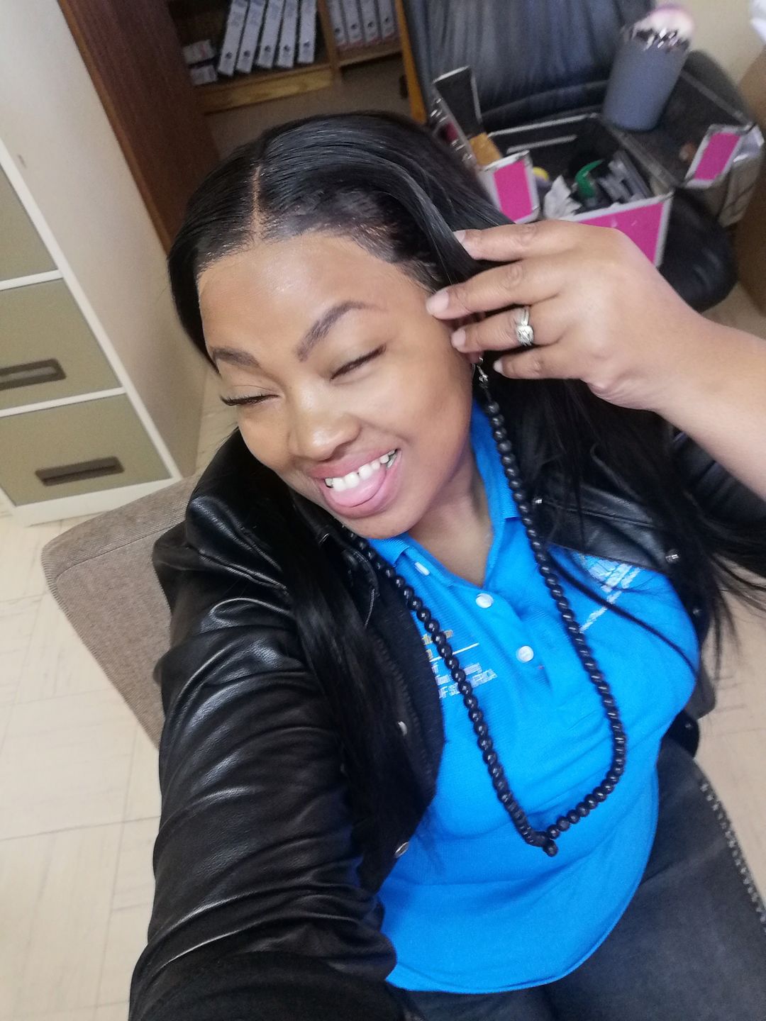 Customer photo review of Brazilian 13x4 Lace Frontal Wig Straight