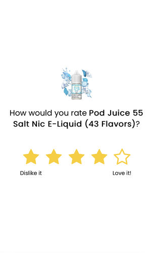Customer photo review of Pod Juice 55 Salt Nic E-Liquid (43 Flavors)