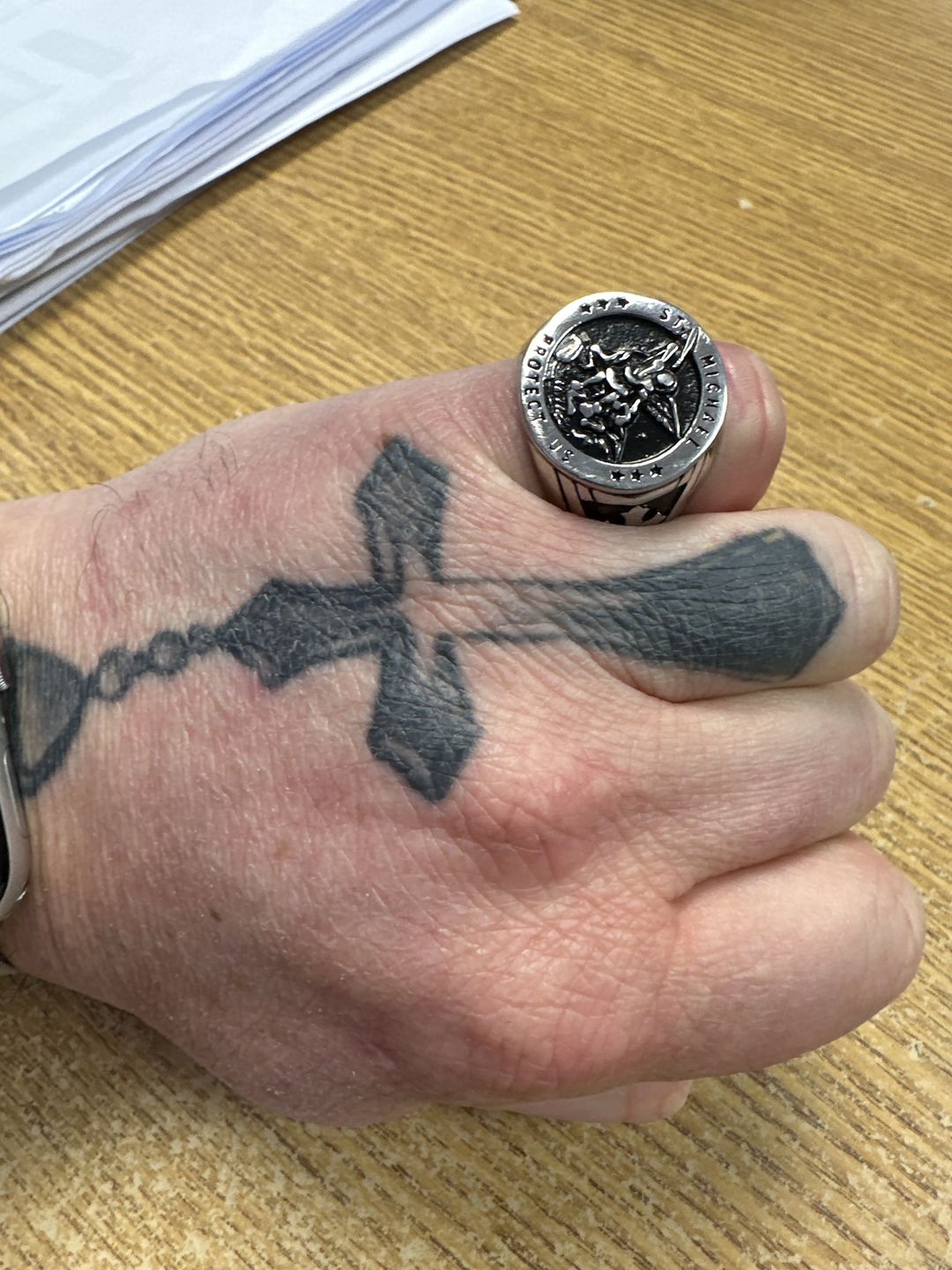Customer photo review of ST. MICHAELS. - SILVER