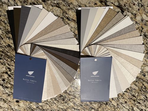 Customer photo review of Blackout & Light Filtering Fabric Samples