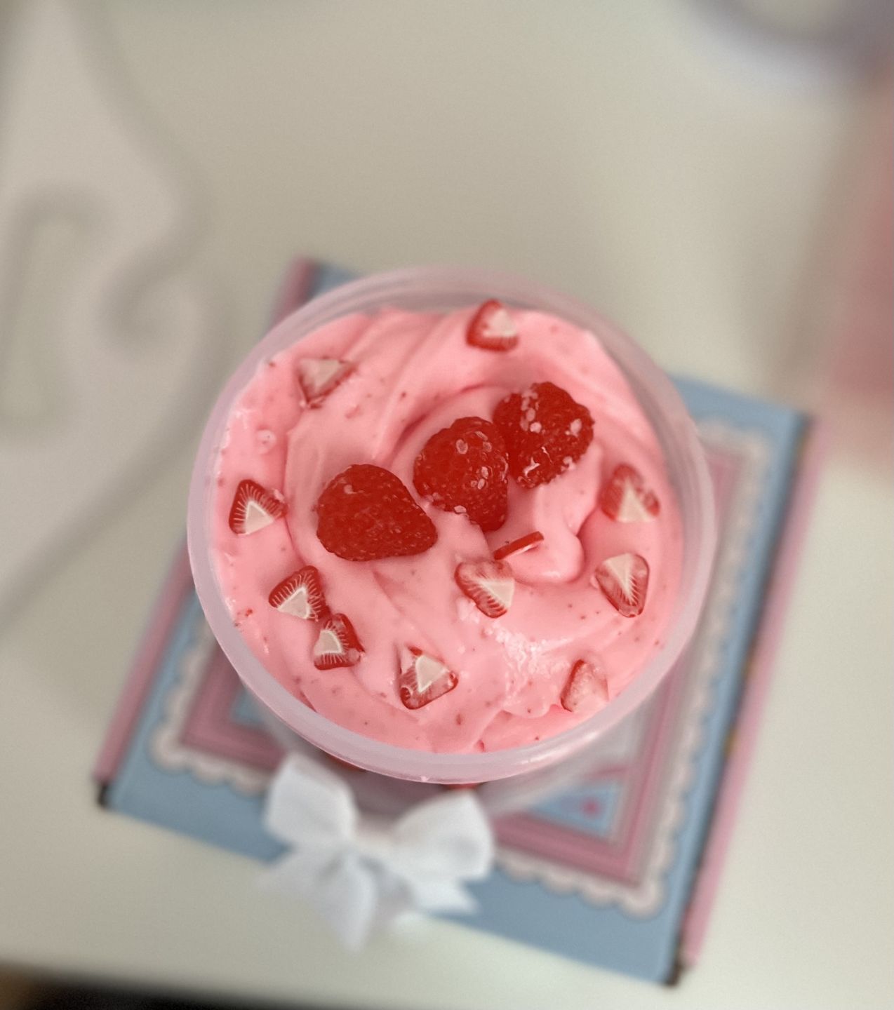 Customer photo review of Strawberry Mousse Fluffy Butter Slime