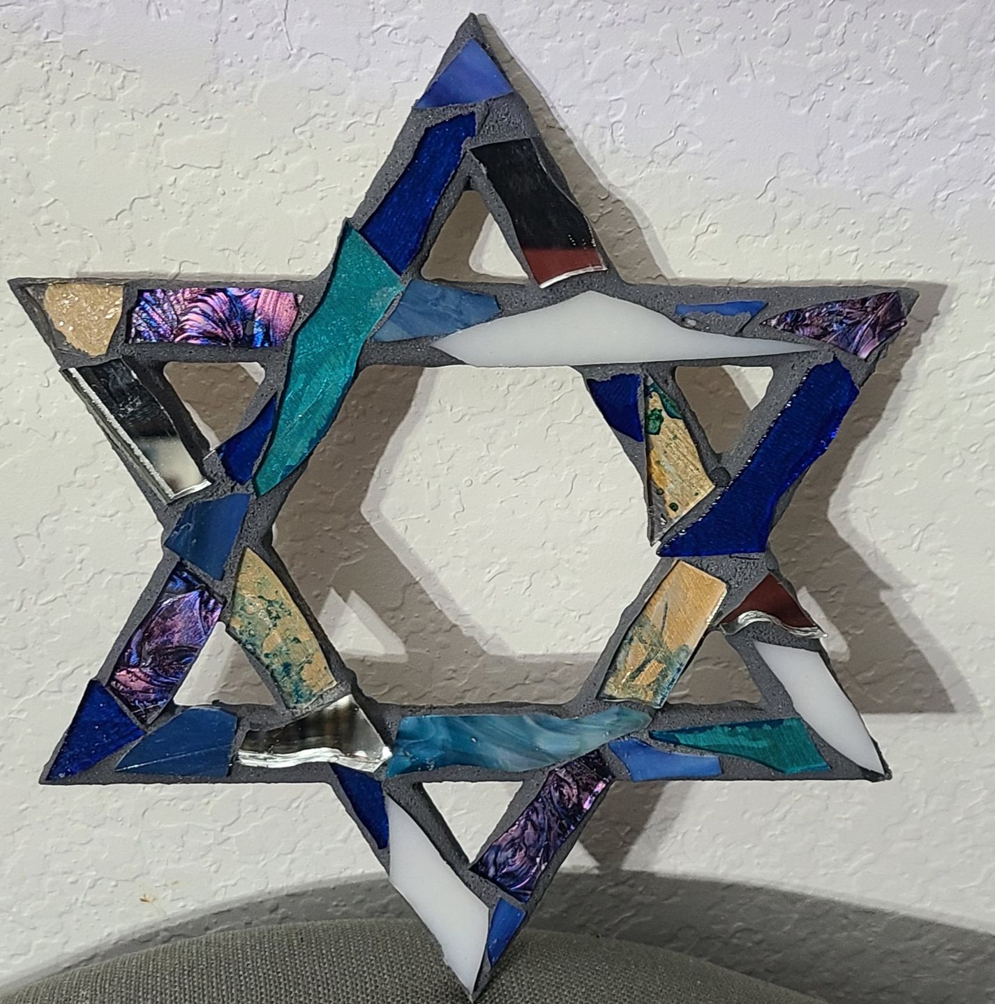Customer photo review of Unfinished Wood Star of David Israel Shape - Hanukkah - Craft - up to 24" DIY