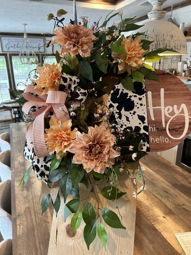 Customer photo review of Welcome Sign, Hey Sign, Country Sign, DECOE-4151, 12" metal Round