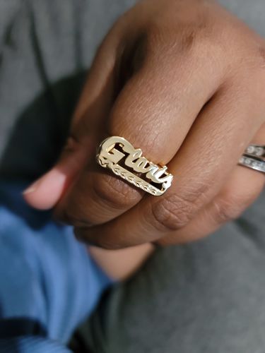 Customer photo review of Diamond Cut Nme Ring