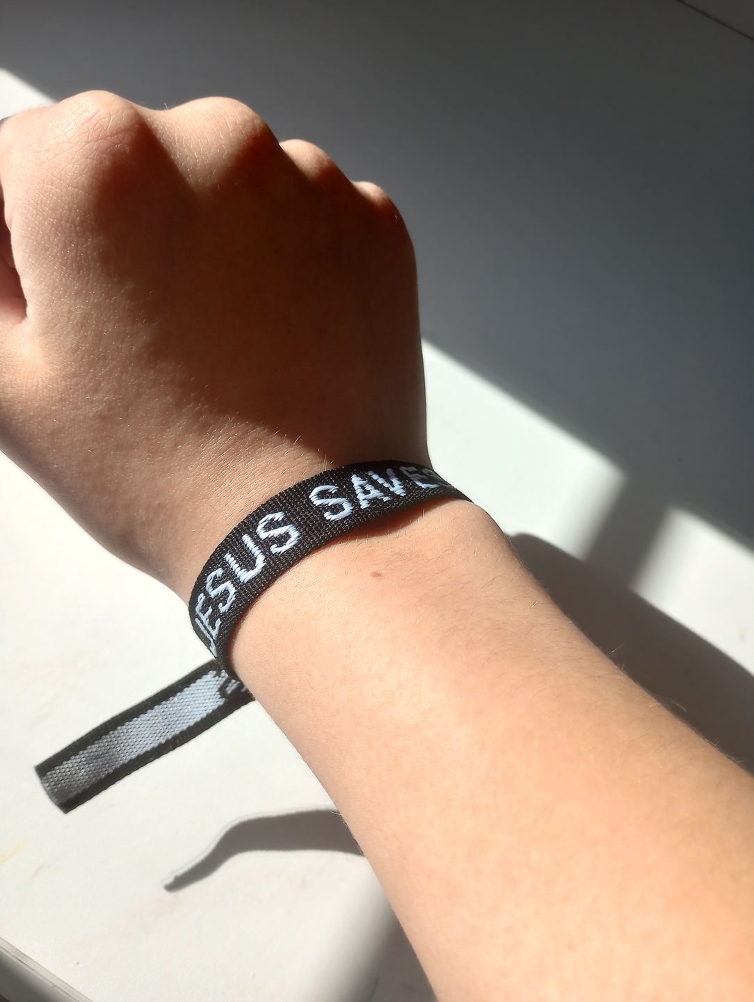 Customer photo review of Jesus Saves Bracelet