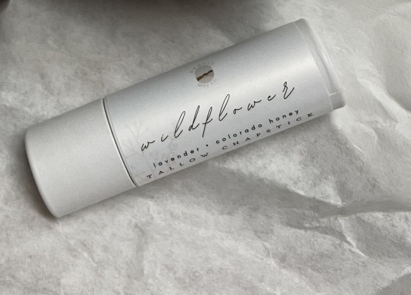 Customer photo review of wildflower / tallow chapstick