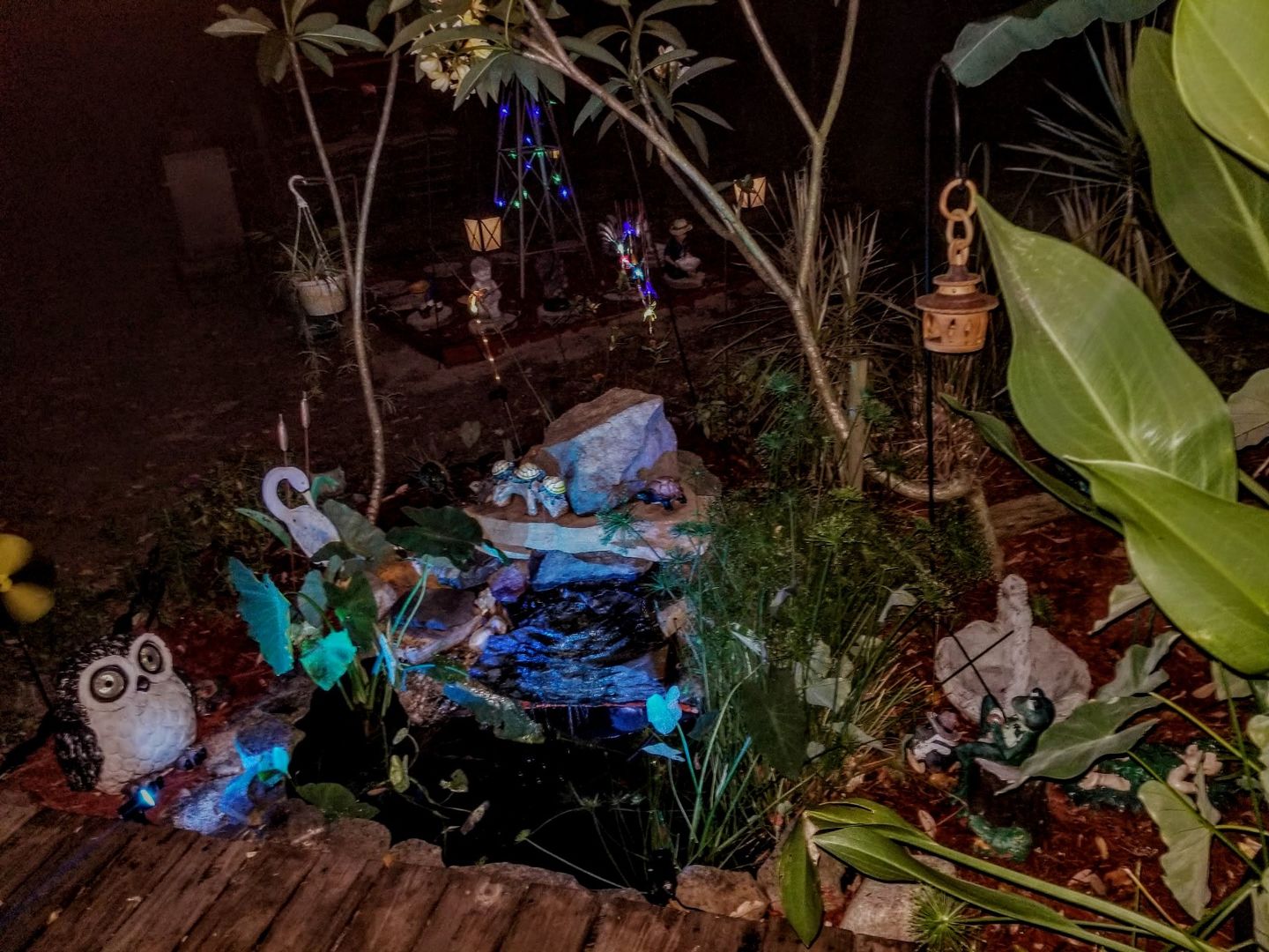 Customer photo review of 2 in 1 Color Changing Solar Landscape Lights