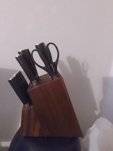 Customer photo review of "Imperial" Collection - Premium Japanese Kitchen Knife Set with Damascus Pattern
