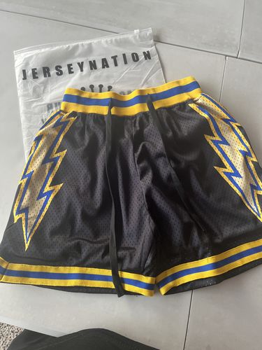 Customer photo review of Black Splash Bolts Basketball Shorts