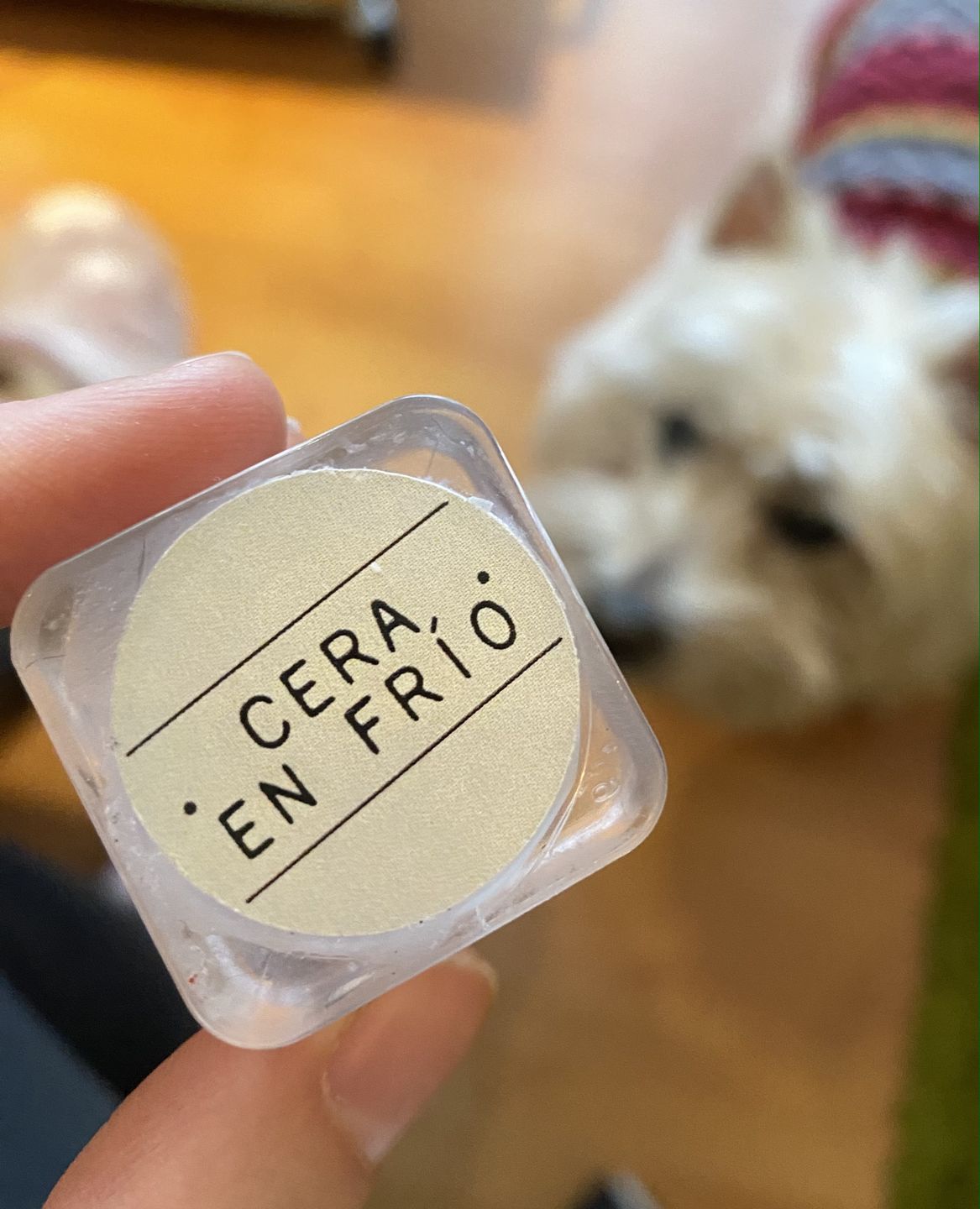 Customer photo review of Pegamento / cera en frio