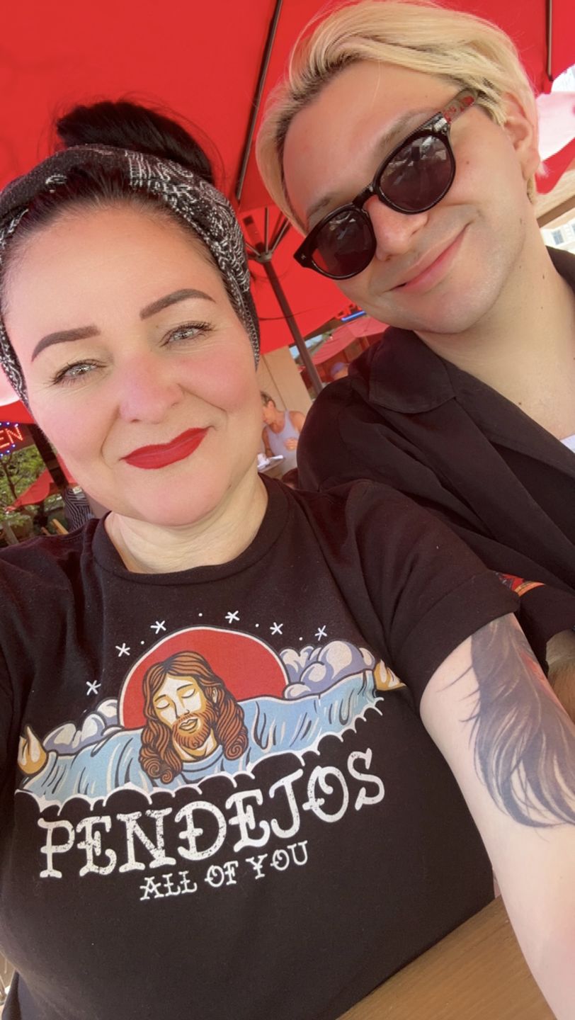 Customer photo review of Premium Pendejos, All Of You Old School OG T-shirt