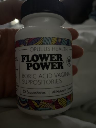 Customer photo review of Flower Power® Boric Acid Suppositories for Odor and Balance (30ct/ea)