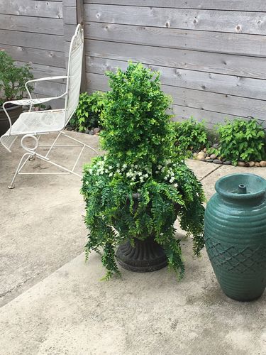 Customer photo review of 8 Bundles Artificial Flowers for Outdoors Plastic UV Resistant Shrubs Plants for Garden Wedding Farmhouse Indoor Outdoor Decor