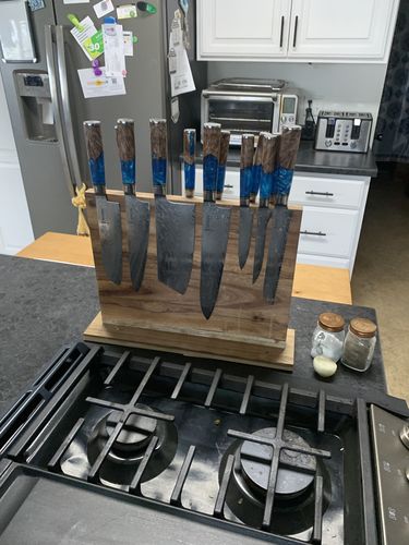 Customer photo review of "Tsunami" Collection - Japanese VG10 Damascus Steel Knife Set