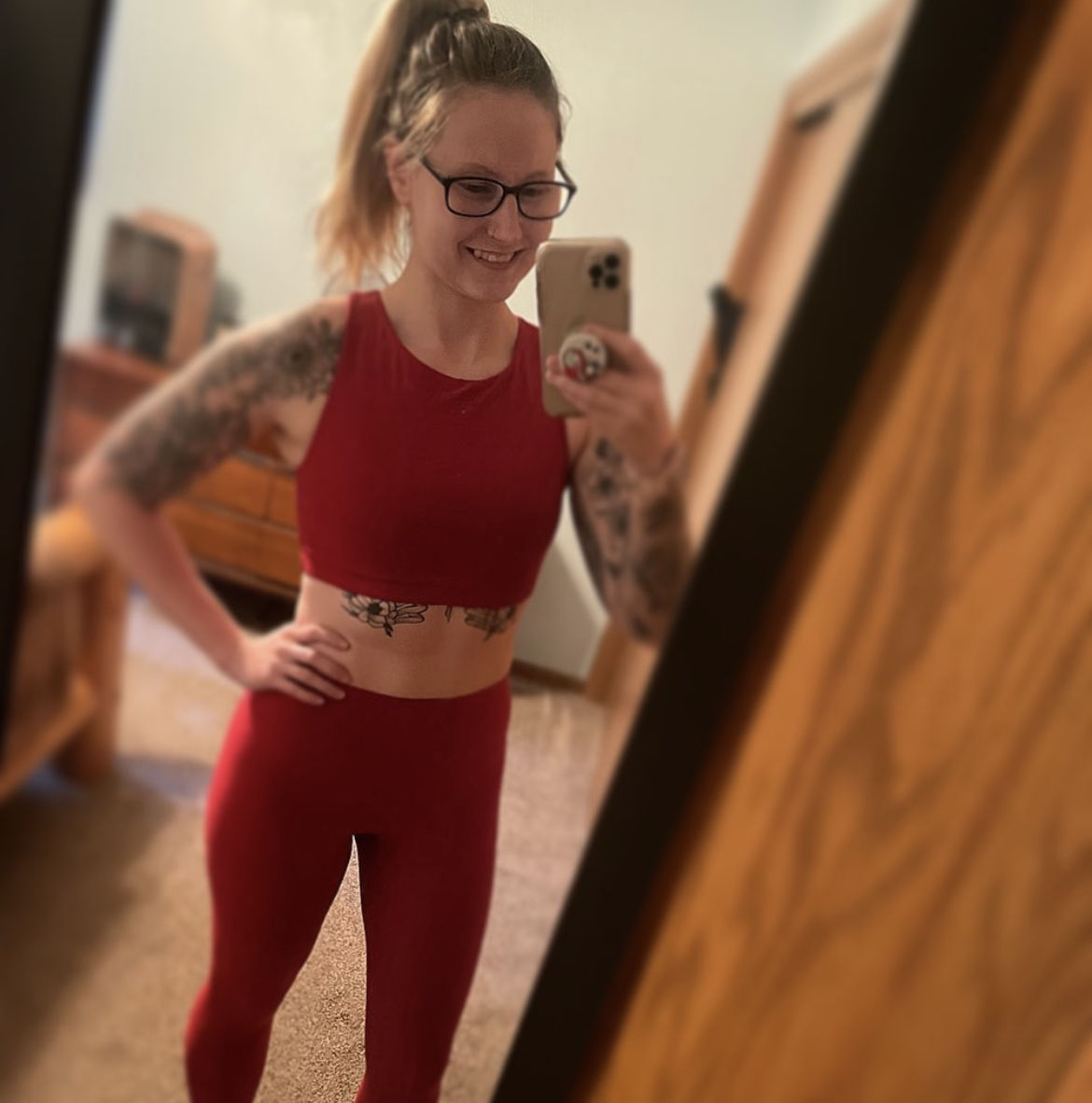 Customer photo review of Dream Leggings - Cherry