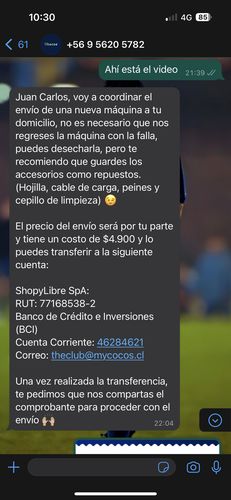 Customer photo review of Rasuradora MyCOCOS® 3.0 PRO