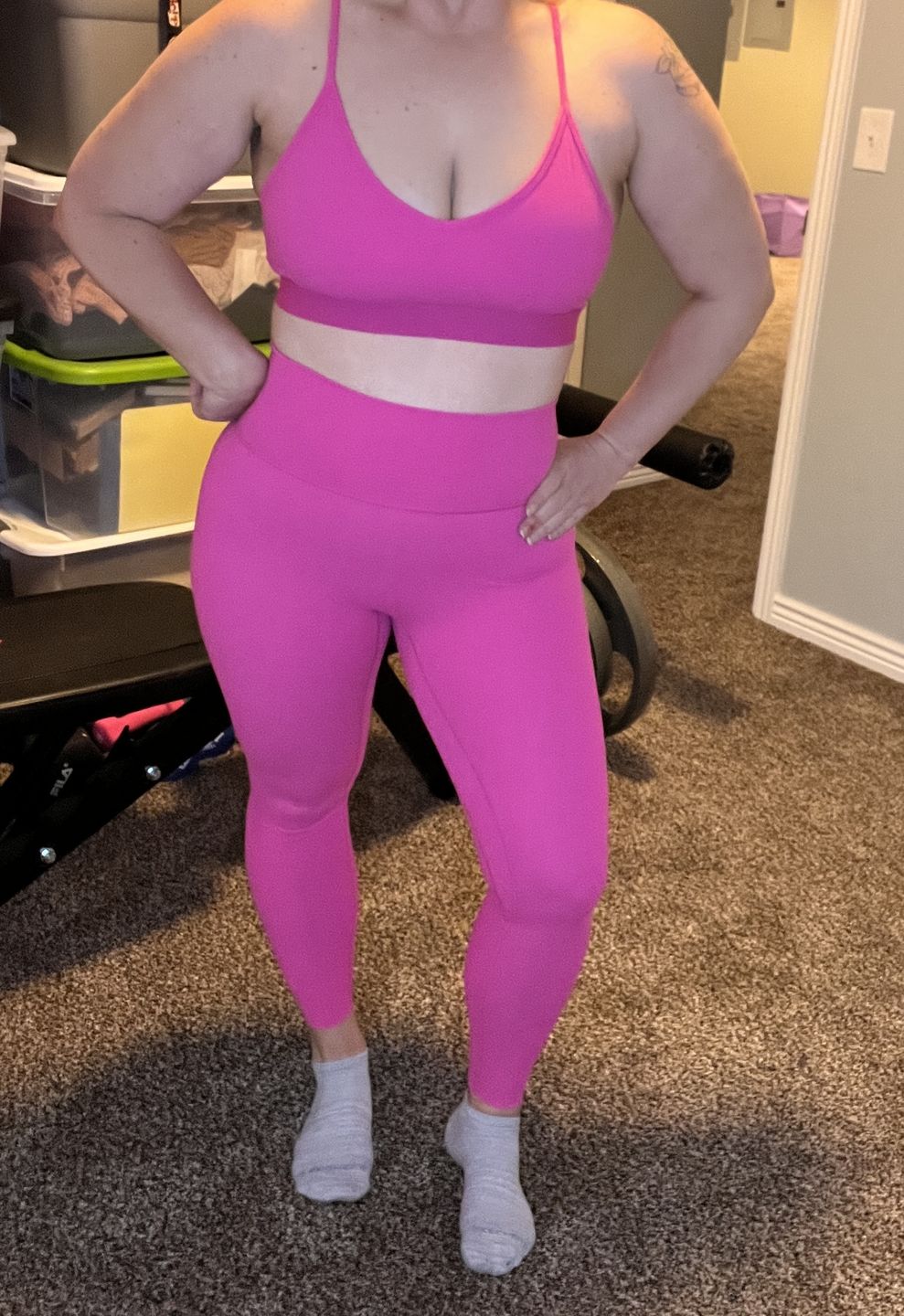 Customer photo review of NKD Leggings - Hot Pink