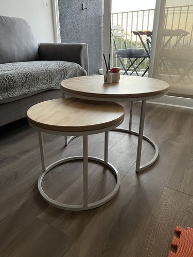 Customer photo review of Mesa de centro circular nido MIMA Blanco