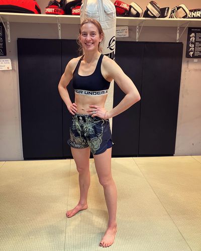 Customer photo review of Golden Spiritual Elephant Print Muay Thai Boxing Shorts