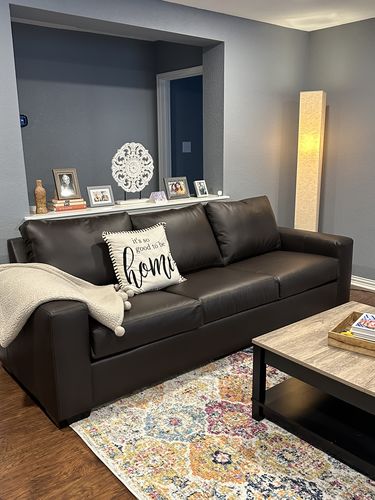 Customer photo review of Mesa Leather Estate Sofa Clearance