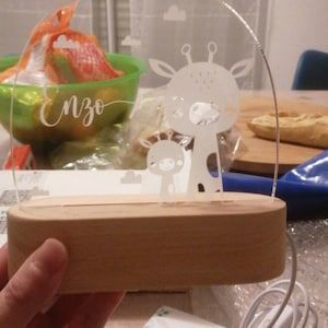 Customer photo review of Personalisierte Nachtlampe Giraffe