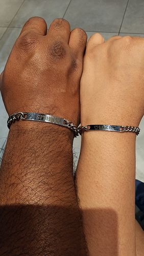 Customer photo review of Engraved Bracelet Set - W/ Eternal Rose Box