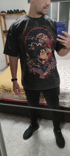 Customer photo review of Attack On Titan Vintage Graphic T Shirt Eren Jager