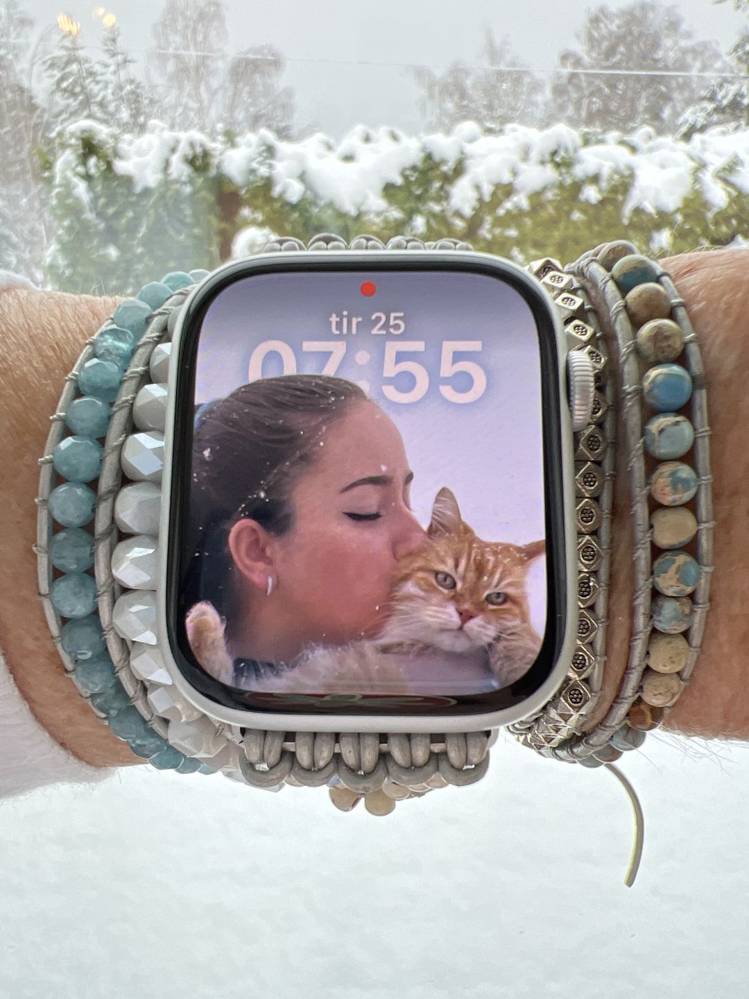 Customer photo review of Healing Topaz Apple Watch Strap