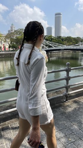 Customer photo review of No Service Jumper Vintage White