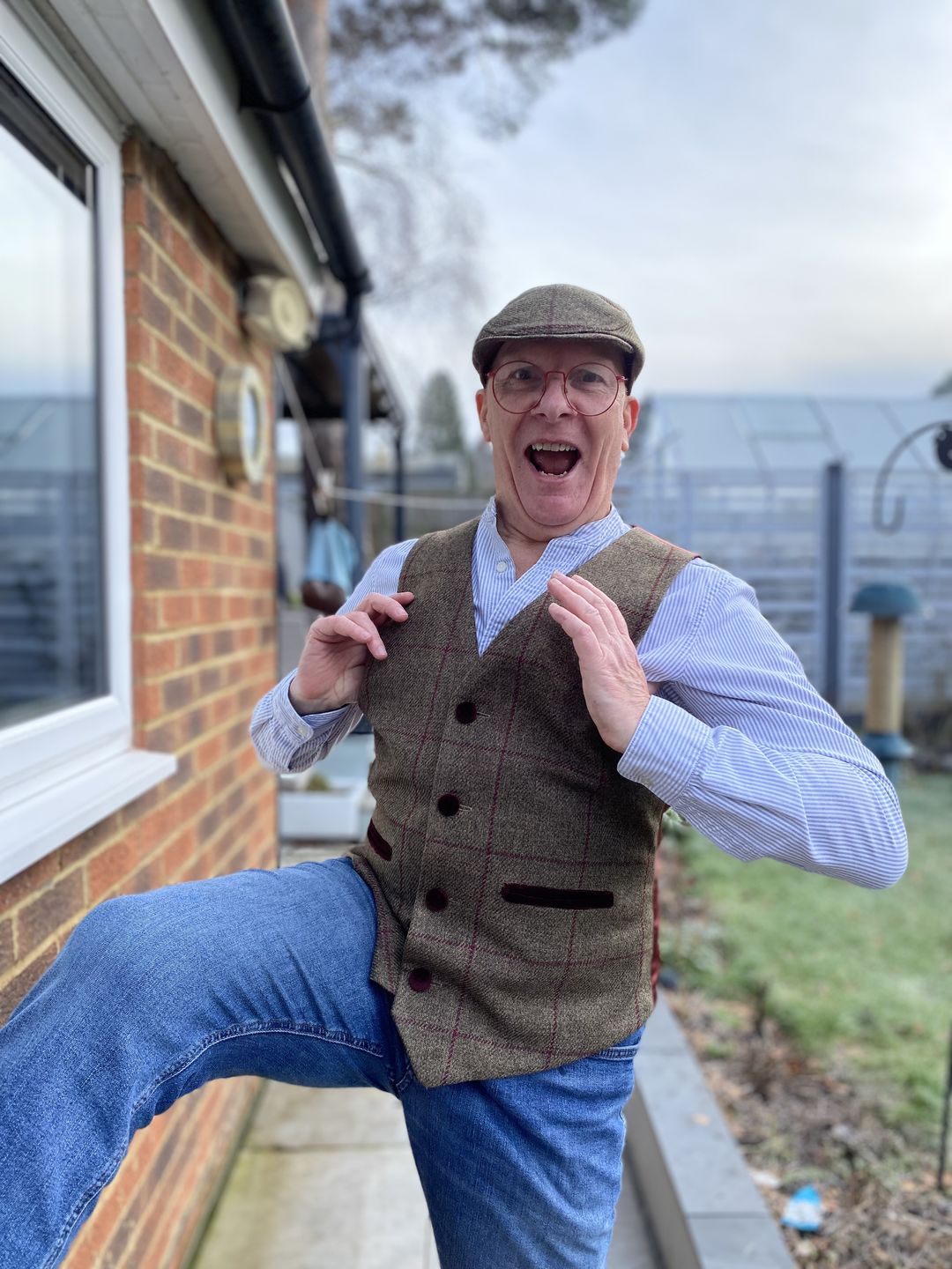 Customer photo review of Large Checkered Wool Touch Fabric