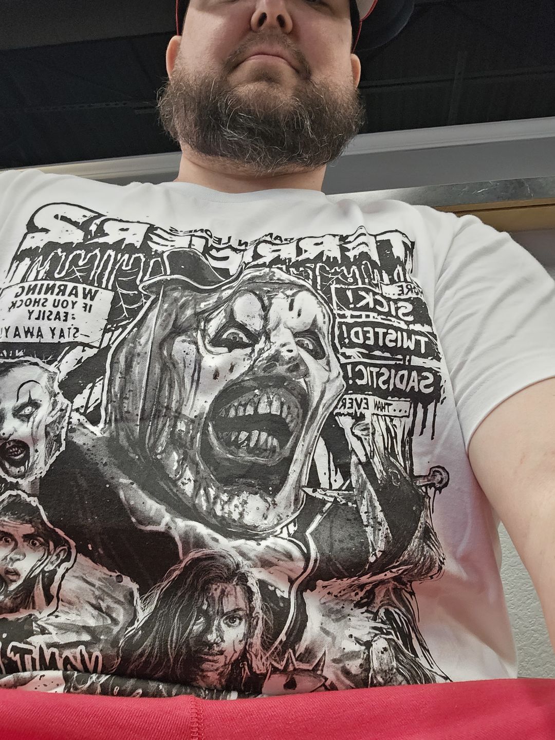Customer photo review of Terrifier 2 More Than Ever T-Shirt