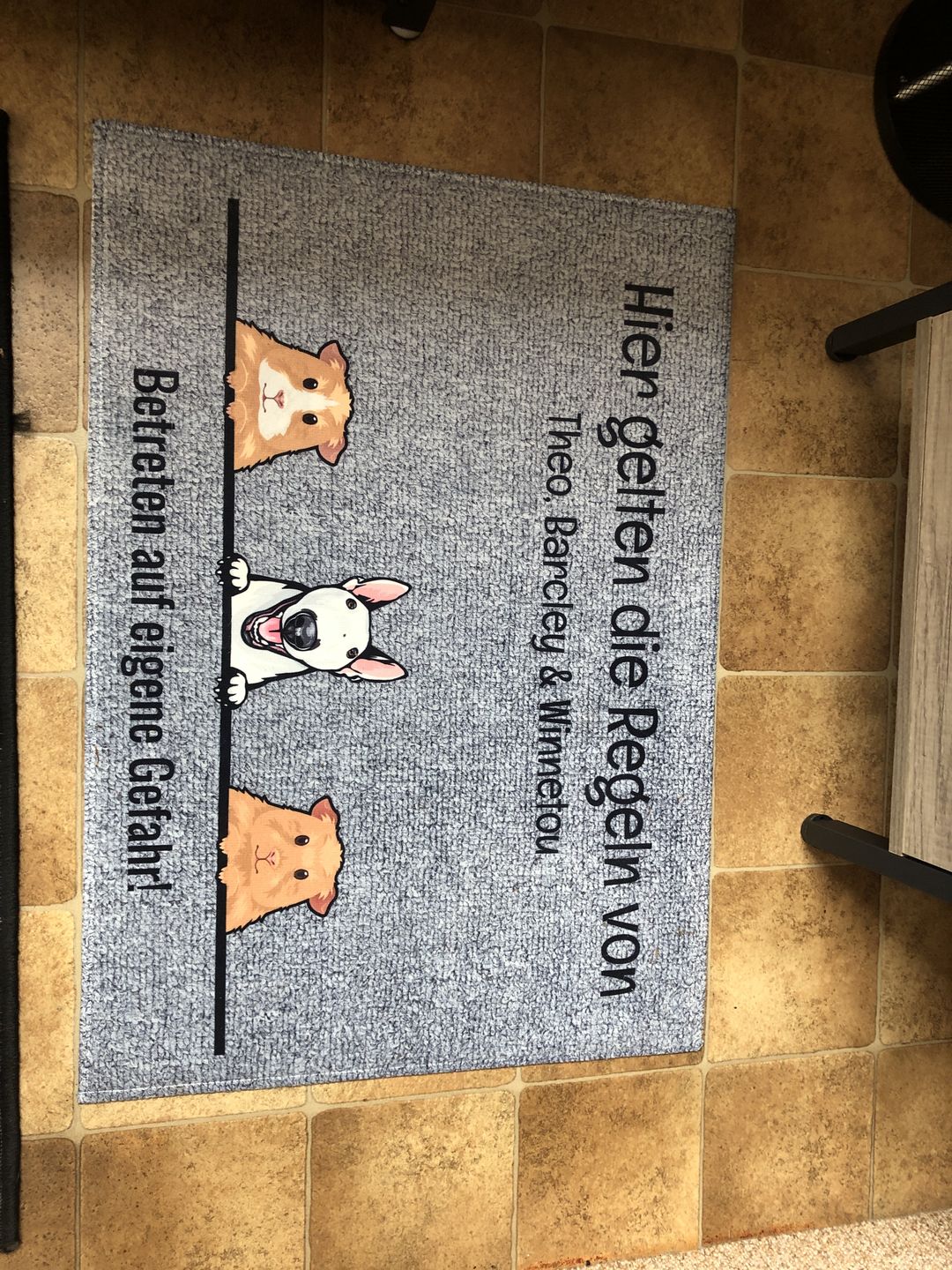 Customer photo review of Alle meine Fellnasen - Individuelle Fußmatte
