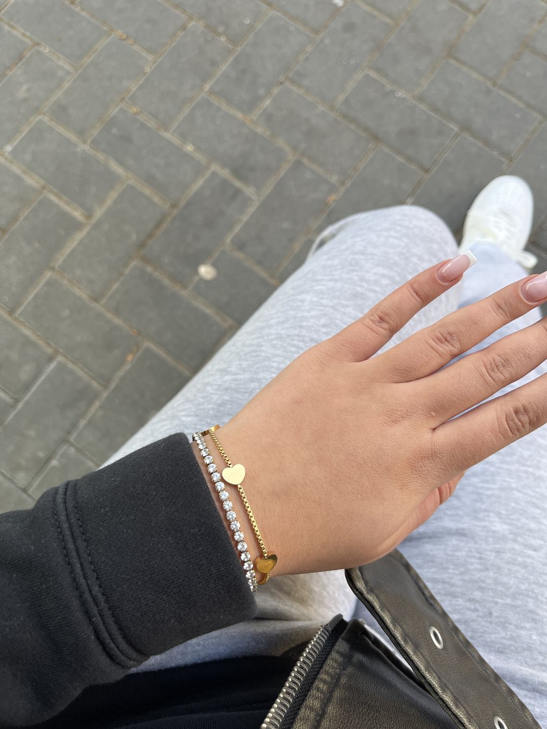 Customer photo review of Lovely Tennis Armband | 18K vergoldet