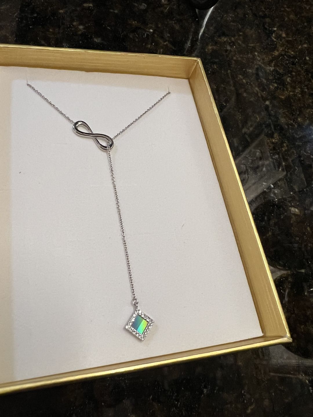 Customer photo review of Infinity Necklace