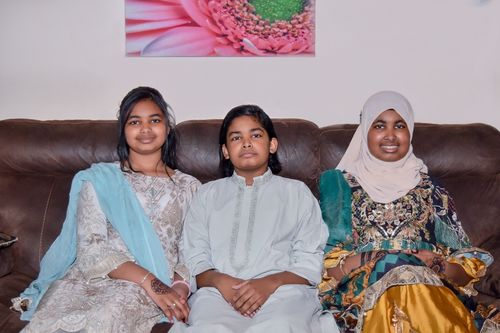 Customer photo review of Fanaah Digital Print Spring Linen Frock Outfit with Digital Print Chiffon Dupatta F08